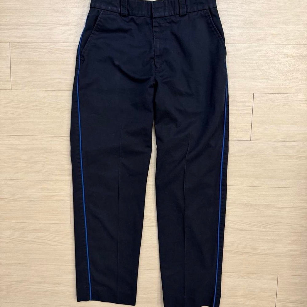 Vintage Navy Blue Striped Work Pants Mens Size 32 Workwear Utility